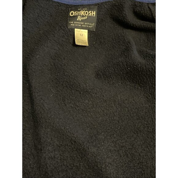 Youth Boys' OshKosh Navy Blue Hooded Jacket Size 12 Full Zip up With Pockets - Picture 13 of 14